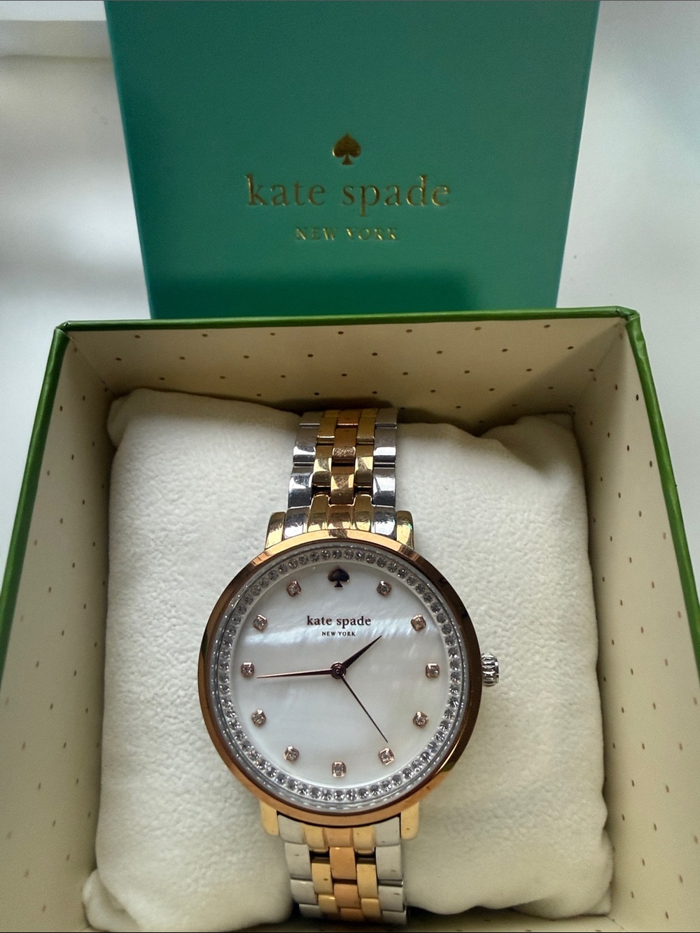 kate spade Two-Tone Mother-of-Pearl Dial Women's Watch - Gold & Silver